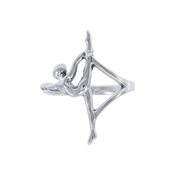 Glow in the Power of Yoga ~ A Sterling Silver Ring TRI1068 - Jewelry